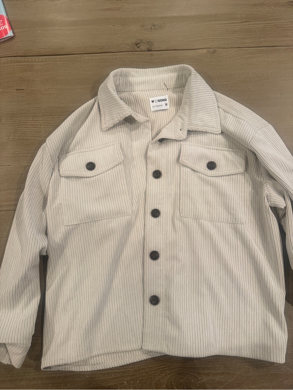 Women’s ivory corduroy shirt Medium